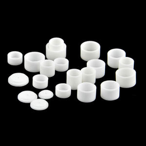 Boron Nitride Ceramic Crucibles with Dimples for Even Heating of Small Samples in Thermal Analysis 